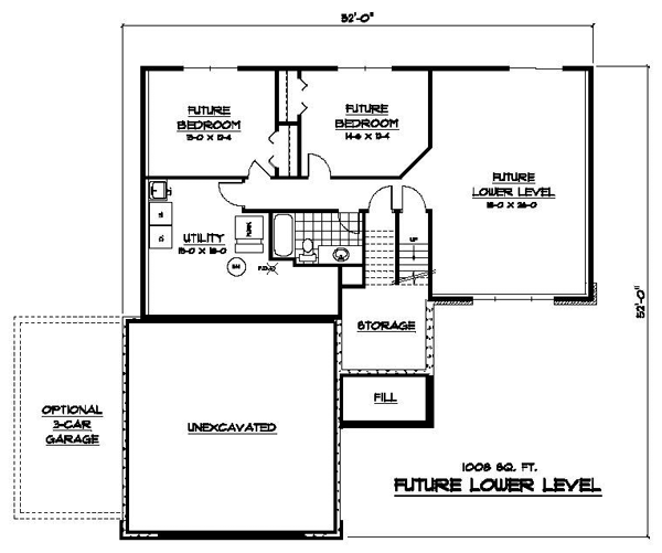 European Traditional Lower Level of Plan 42096