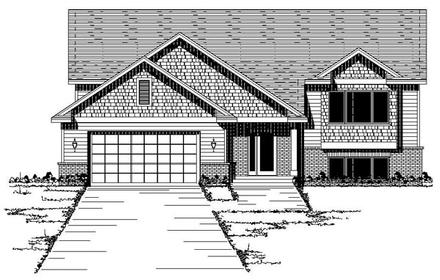 European Traditional Elevation of Plan 42096