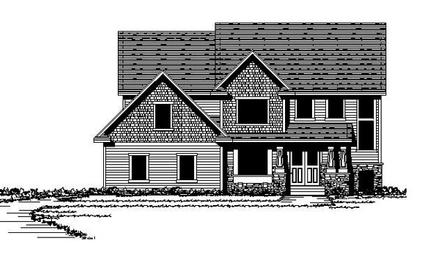Colonial European Traditional Elevation of Plan 42115