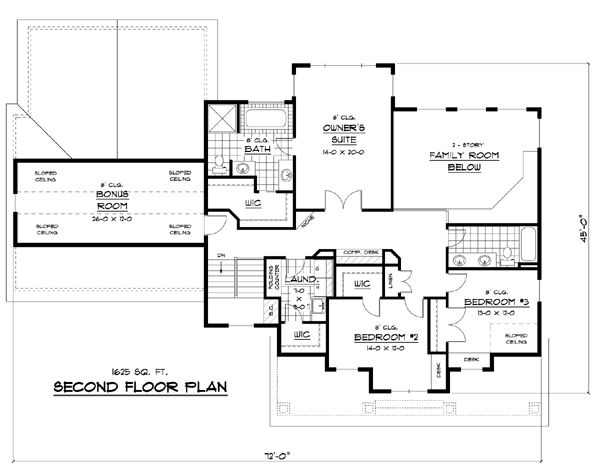 Country Craftsman European Traditional Level Two of Plan 42118