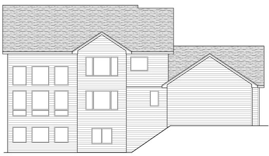 Country Craftsman European Traditional Rear Elevation of Plan 42118
