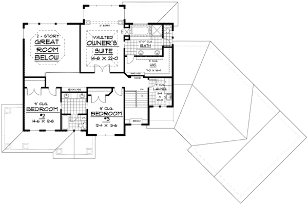 Colonial European Traditional Level Two of Plan 42121