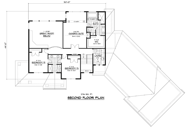 Colonial European Traditional Level Two of Plan 42122