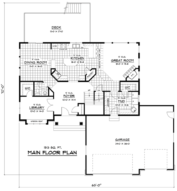 Colonial European Traditional Level One of Plan 42126
