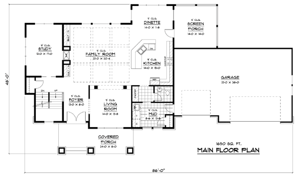 Country European Traditional Level One of Plan 42127