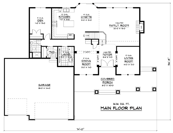 Country European Traditional Level One of Plan 42128