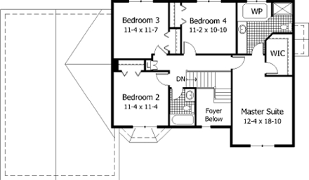 House Plan 42138 Second Level Plan