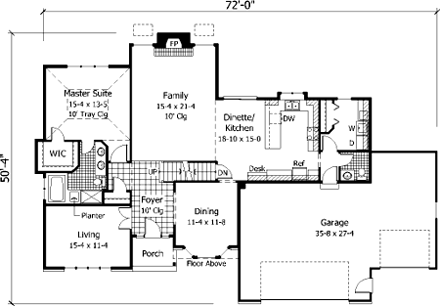 House Plan 42139 First Level Plan