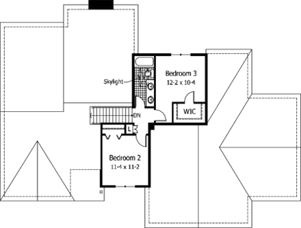 House Plan 42139 Second Level Plan