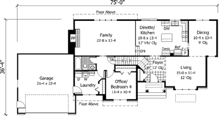 House Plan 42140 First Level Plan