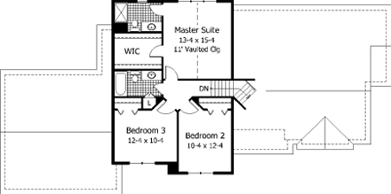House Plan 42140 Second Level Plan