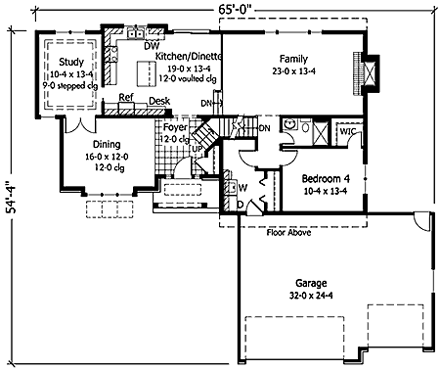 House Plan 42141 First Level Plan