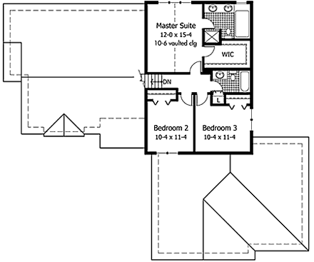 House Plan 42141 Second Level Plan