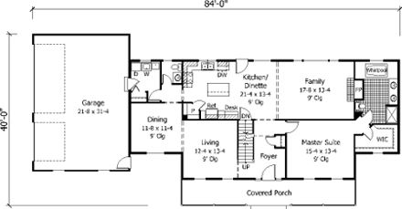 House Plan 42142 First Level Plan