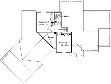 House Plan 42145 Second Level Plan