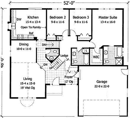 House Plan 42152 First Level Plan