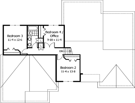 Tudor Level Two of Plan 42156