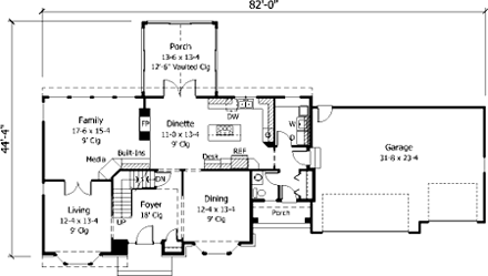 House Plan 42173 First Level Plan