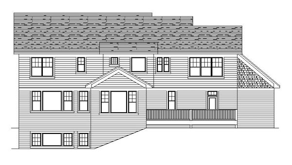 Traditional Rear Elevation of Plan 42179