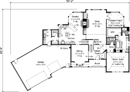 House Plan 42183 First Level Plan