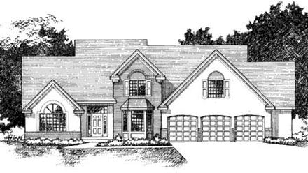 Traditional Elevation of Plan 42196