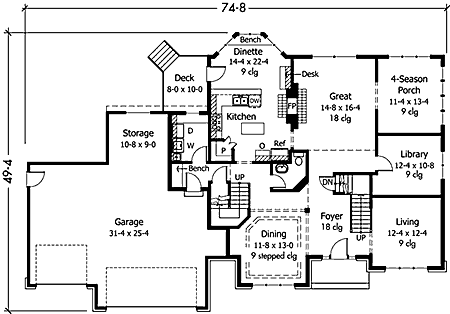 Contemporary Level One of Plan 42202