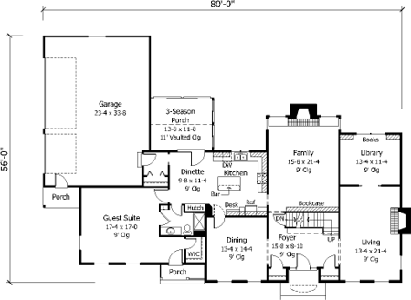 House Plan 42216 - Southern Style with 3645 Sq Ft, 5 Bed, 3 Bath