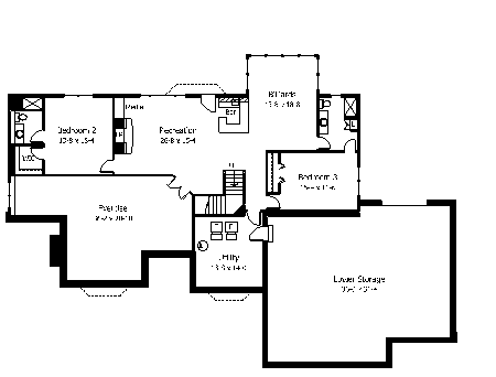 Traditional Lower Level of Plan 42229