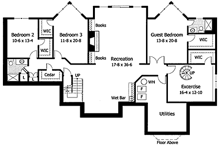 Traditional Lower Level of Plan 42230