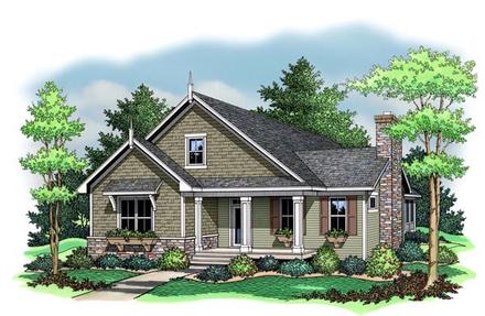 Cottage Ranch Traditional Elevation of Plan 42500