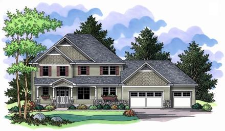 Farmhouse Traditional Elevation of Plan 42511