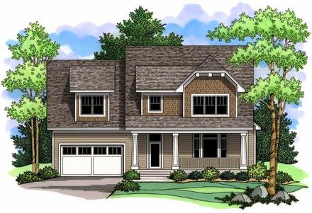 Craftsman Traditional Elevation of Plan 42513