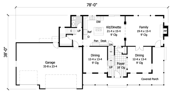 Country Traditional Level One of Plan 42514