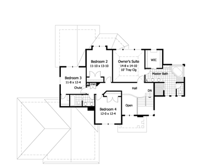 House Plan 42515 Second Level Plan