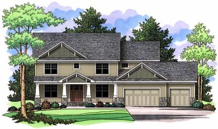 Craftsman Traditional Elevation of Plan 42520