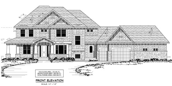 Traditional Plan with 3524 Sq. Ft., 4 Bedrooms, 4 Bathrooms, 3 Car Garage Picture 14