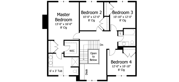 Country Craftsman Traditional Level Two of Plan 42529