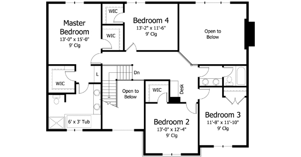 Country Craftsman Traditional Level Two of Plan 42538