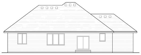 Cottage Country Craftsman European Ranch Traditional Rear Elevation of Plan 42547