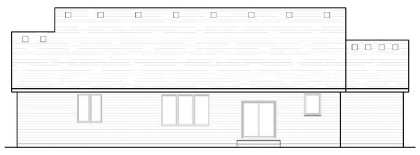 Cottage Country Craftsman European Ranch Traditional Rear Elevation of Plan 42551