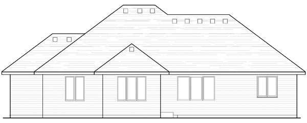 Cottage Country Craftsman European Ranch Traditional Rear Elevation of Plan 42556