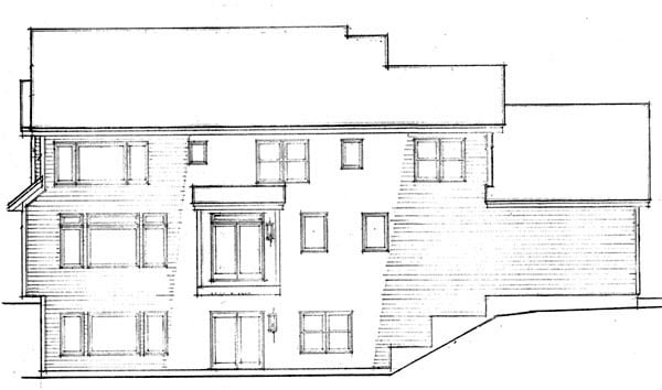 Traditional Rear Elevation of Plan 42610