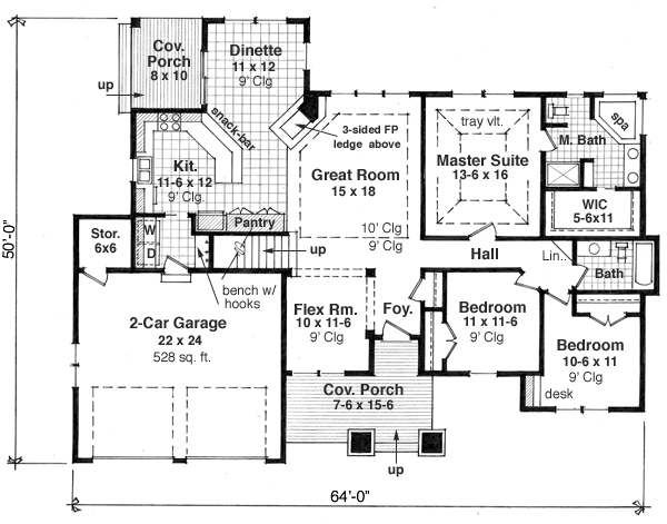 Craftsman Level One of Plan 42613