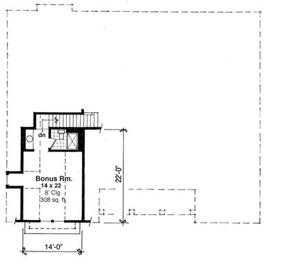 House Plan 42615 Second Level Plan