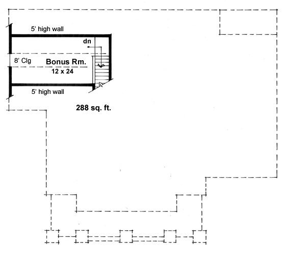 Bungalow Cottage Craftsman Traditional Level Two of Plan 42618