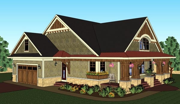 Plan 42618 Traditional Style With 3 Bed 2 Bath 2 Car Garage