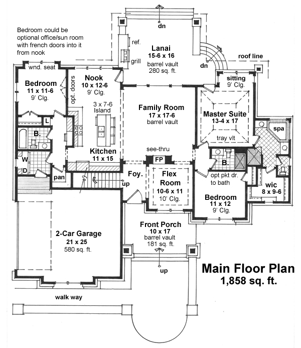 Craftsman Level One of Plan 42625