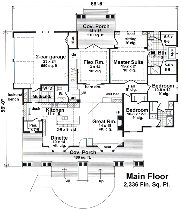 Craftsman Level One of Plan 42653