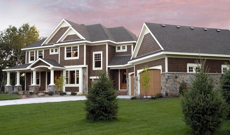 Plan with 4652 Sq. Ft., 4 Bedrooms, 4 Bathrooms, 3 Car Garage Elevation