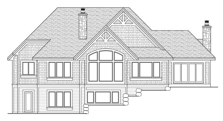  Rear Elevation of Plan 42668